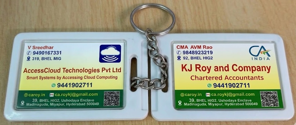 Keychain with two sides
